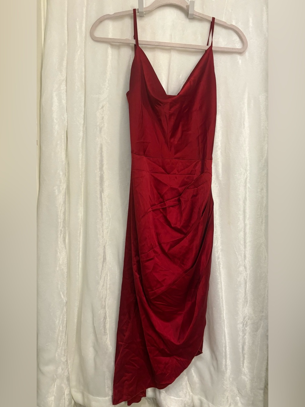 Women's Sexy Spaghetti Strap Bodycon Cowl Neck Party Cocktail Maxi Dress